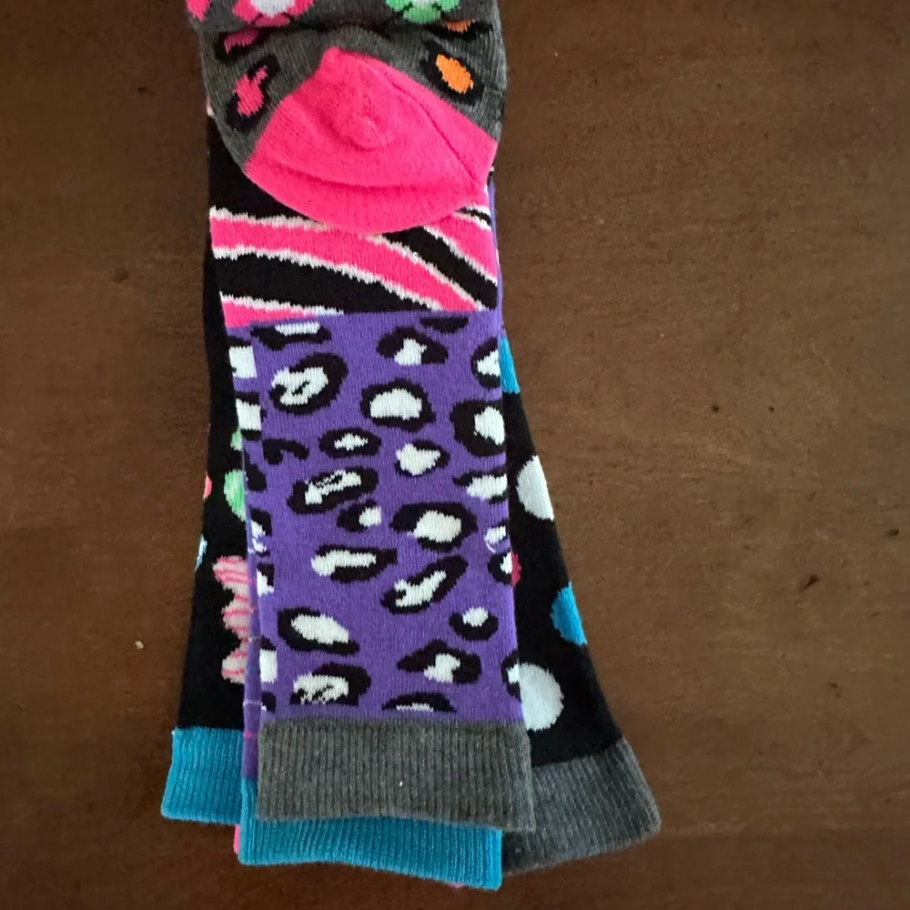 3 pairs Mixaroos vibrant knee high socks